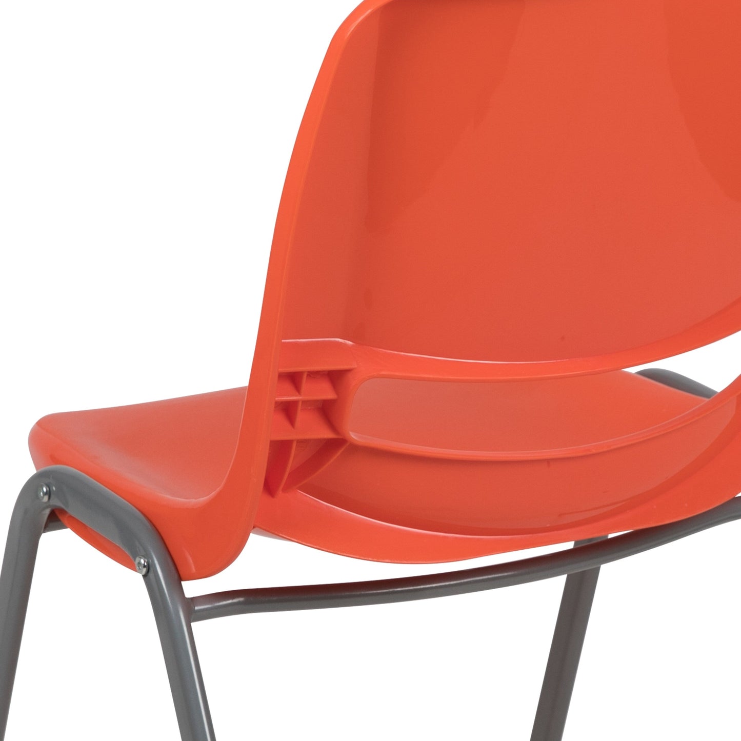 5 Pack 880 lb. Capacity Ergonomic Shell Stack Chair with Metal Frame - 23.5D x 19.25W x 32H