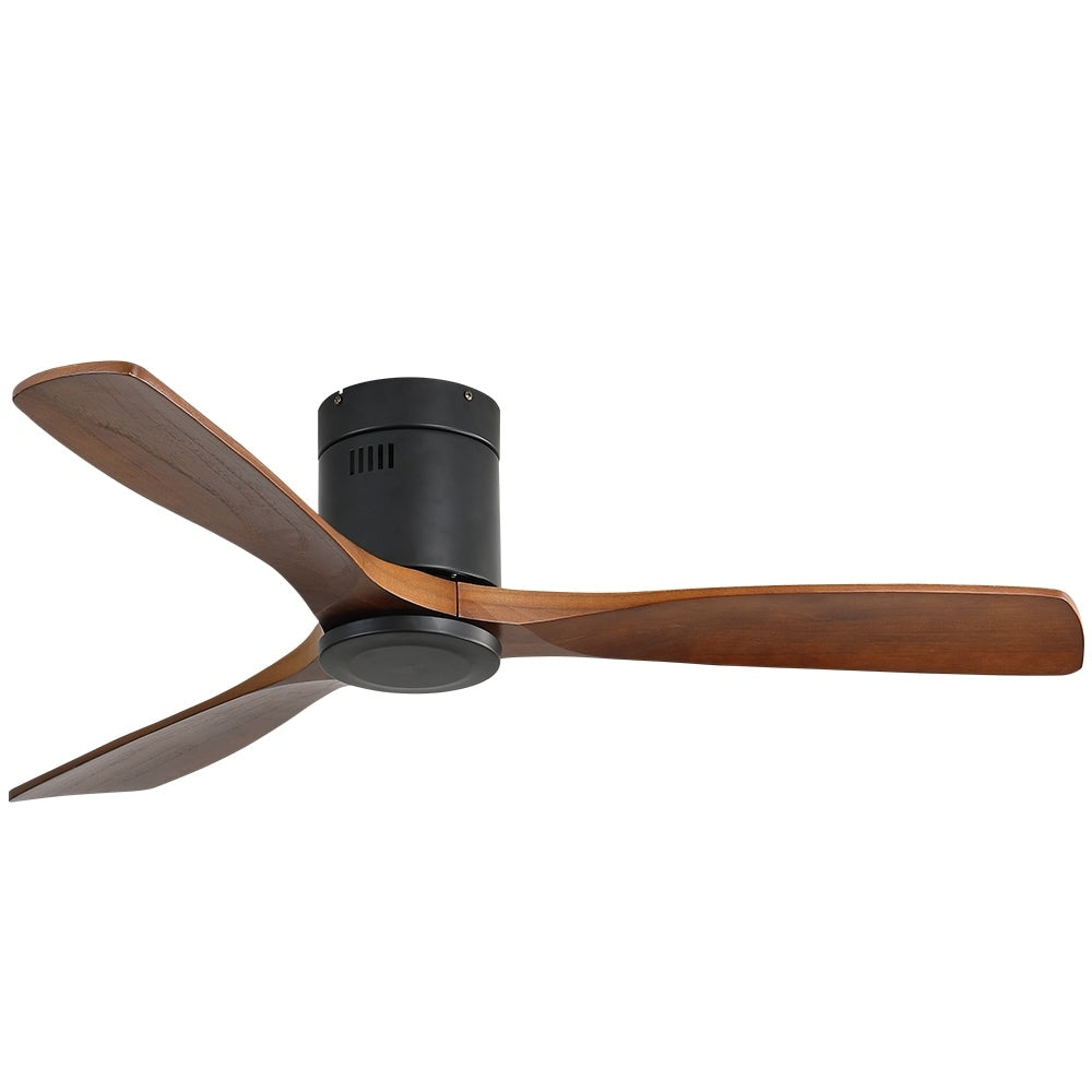 Sofucor 52 Inch Flush Mount Ceiling Fan with Remote, Reversible Motor,Integrated Light Optional