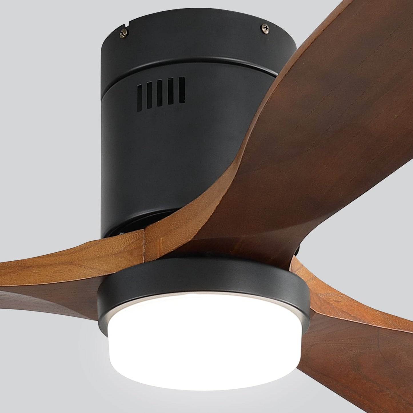 Sofucor 52 Inch Flush Mount Ceiling Fan with Remote, Reversible Motor,Integrated Light Optional