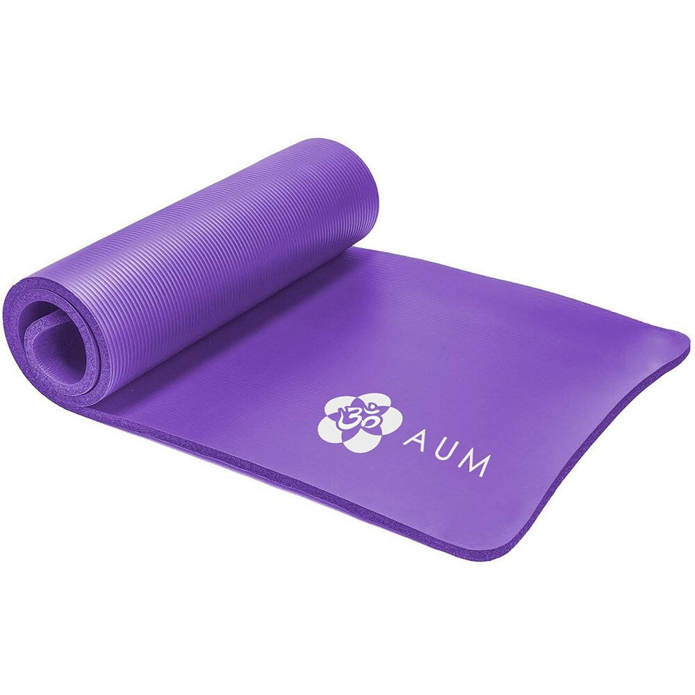 AUM High Density HD Foam Tech Yoga Exercise Mat - 72 x 24 x 1/2