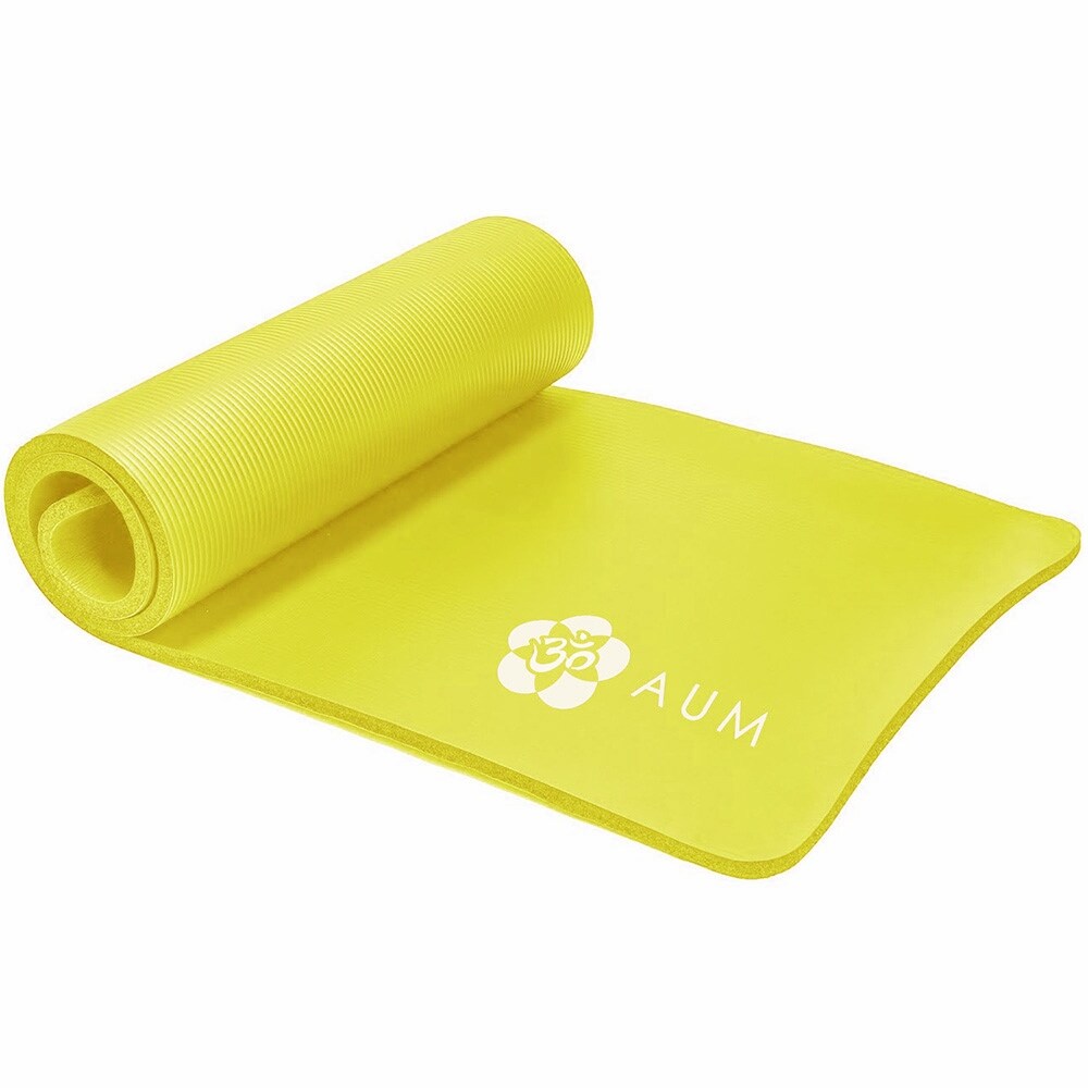 AUM High Density HD Foam Tech Yoga Exercise Mat - 72 x 24 x 1/2