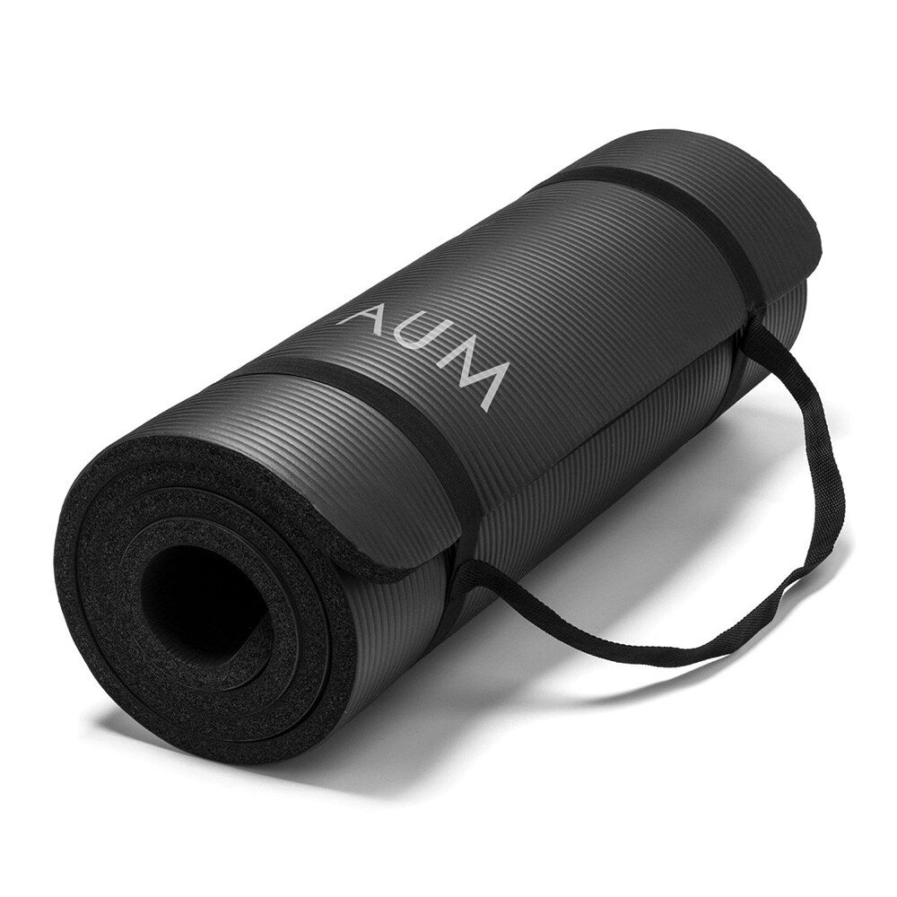 AUM High Density HD Foam Tech Yoga Exercise Mat - 72 x 24 x 1/2