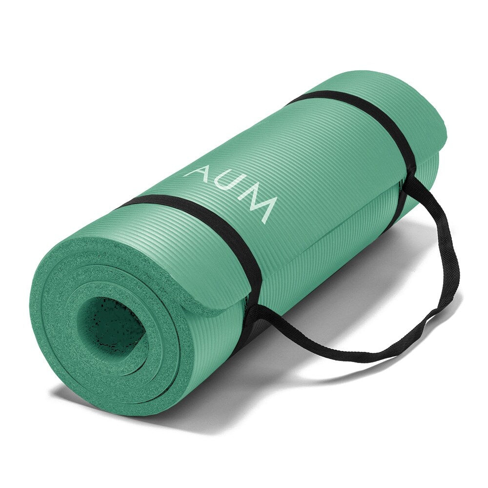 AUM High Density HD Foam Tech Yoga Exercise Mat - 72 x 24 x 1/2