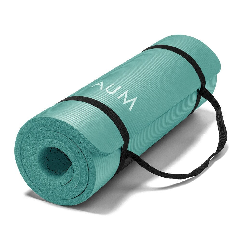 AUM High Density HD Foam Tech Yoga Exercise Mat - 72 x 24 x 1/2