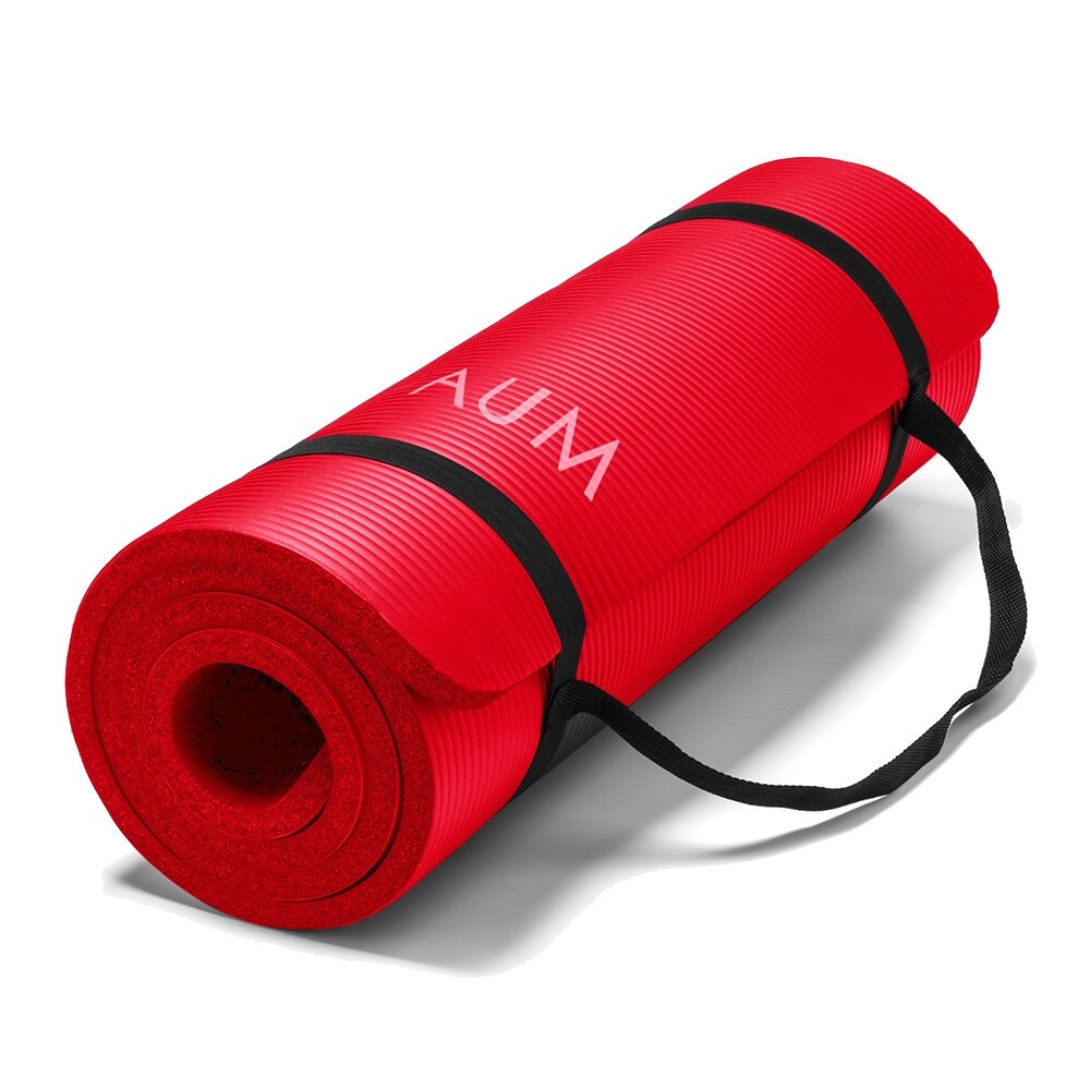 AUM High Density HD Foam Tech Yoga Exercise Mat - 72 x 24 x 1/2