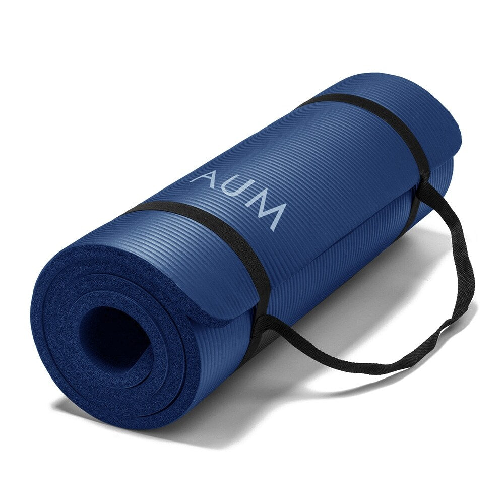 AUM High Density HD Foam Tech Yoga Exercise Mat - 72 x 24 x 1/2