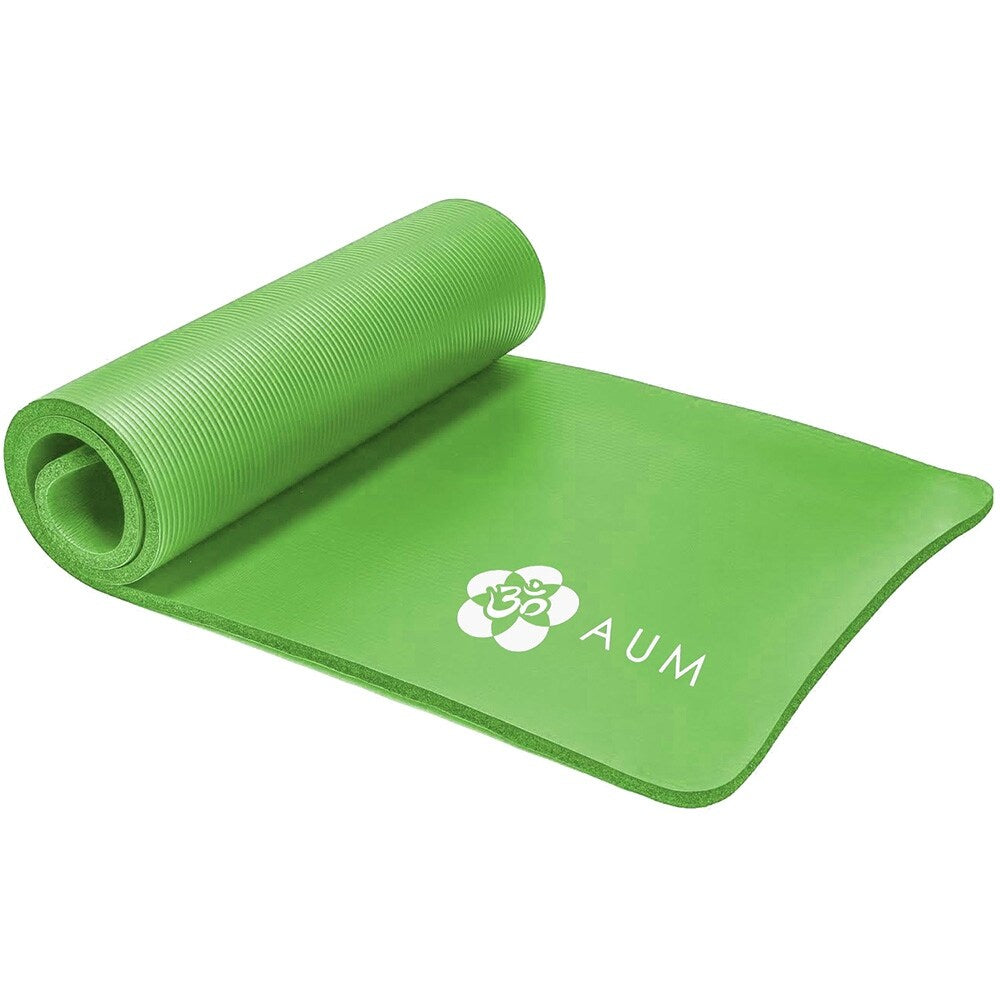 AUM High Density HD Foam Tech Yoga Exercise Mat - 72 x 24 x 1/2