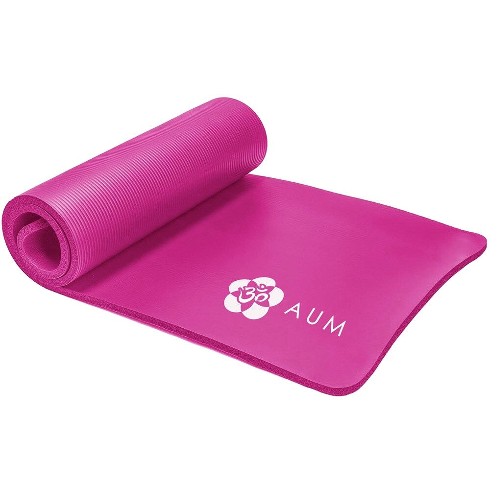 AUM High Density HD Foam Tech Yoga Exercise Mat - 72 x 24 x 1/2