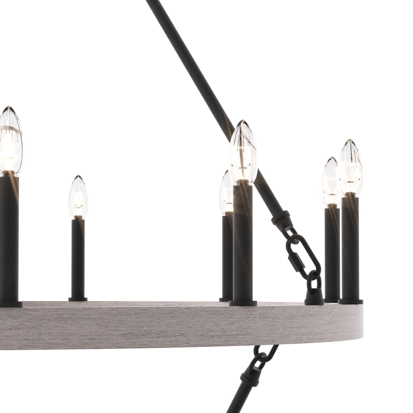 Acroma 20-light Modern Farmhouse 40In Round Wagon Wheel Chandelier with UL