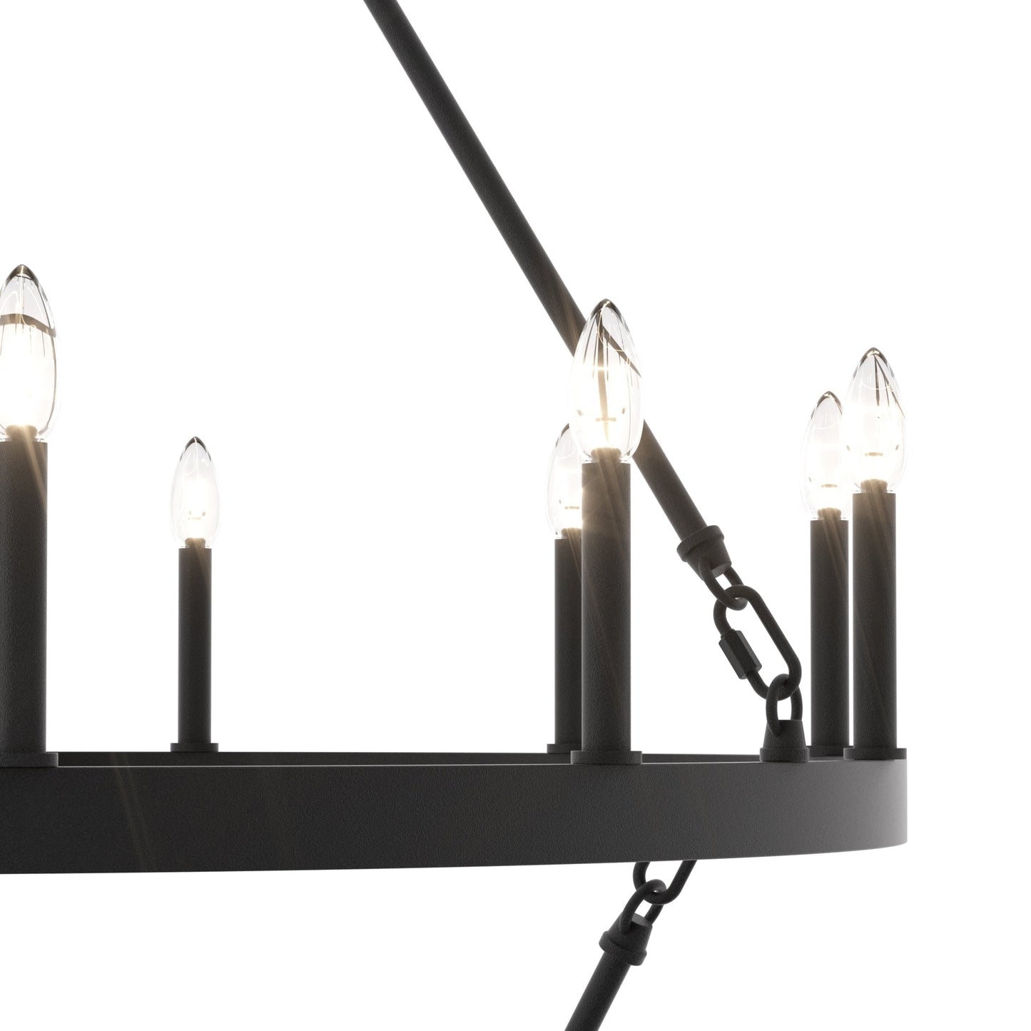 Acroma 20-light Modern Farmhouse 40In Round Wagon Wheel Chandelier with UL