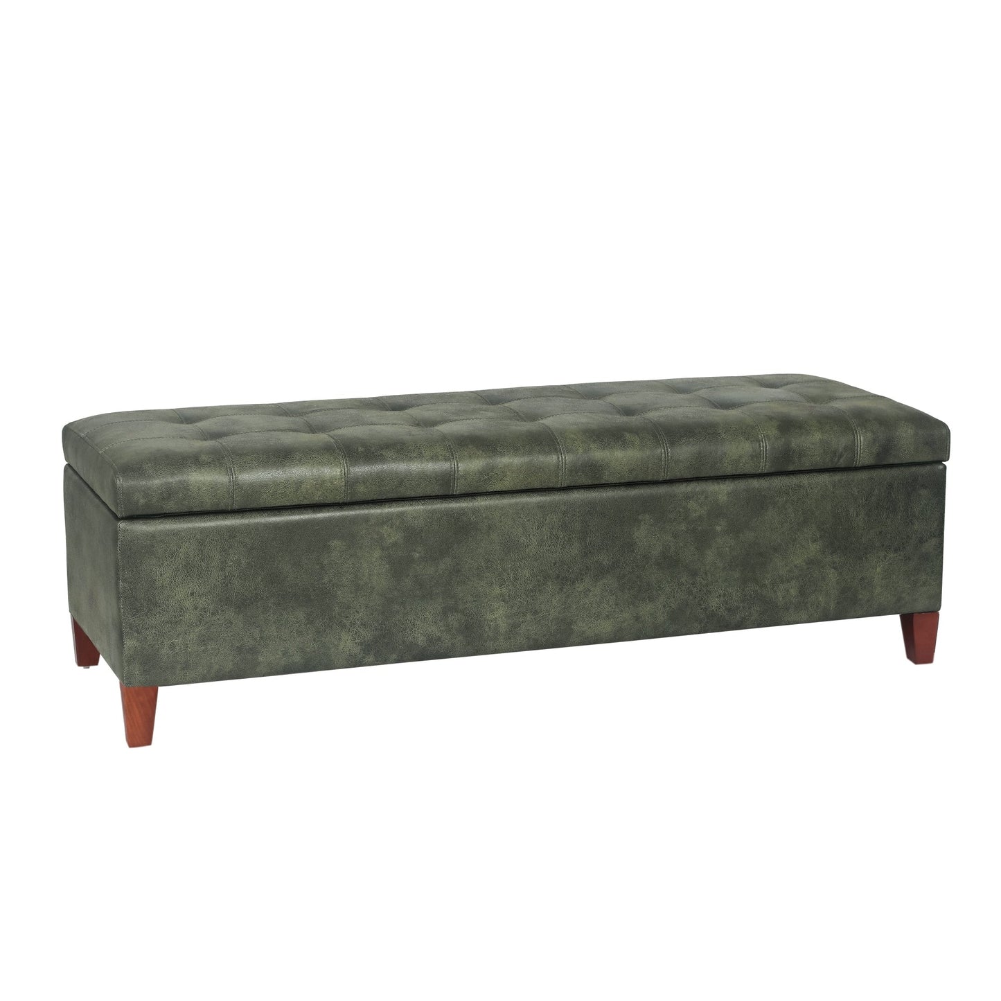 Adeco 50 Bonded Leather Storage Ottoman Bench