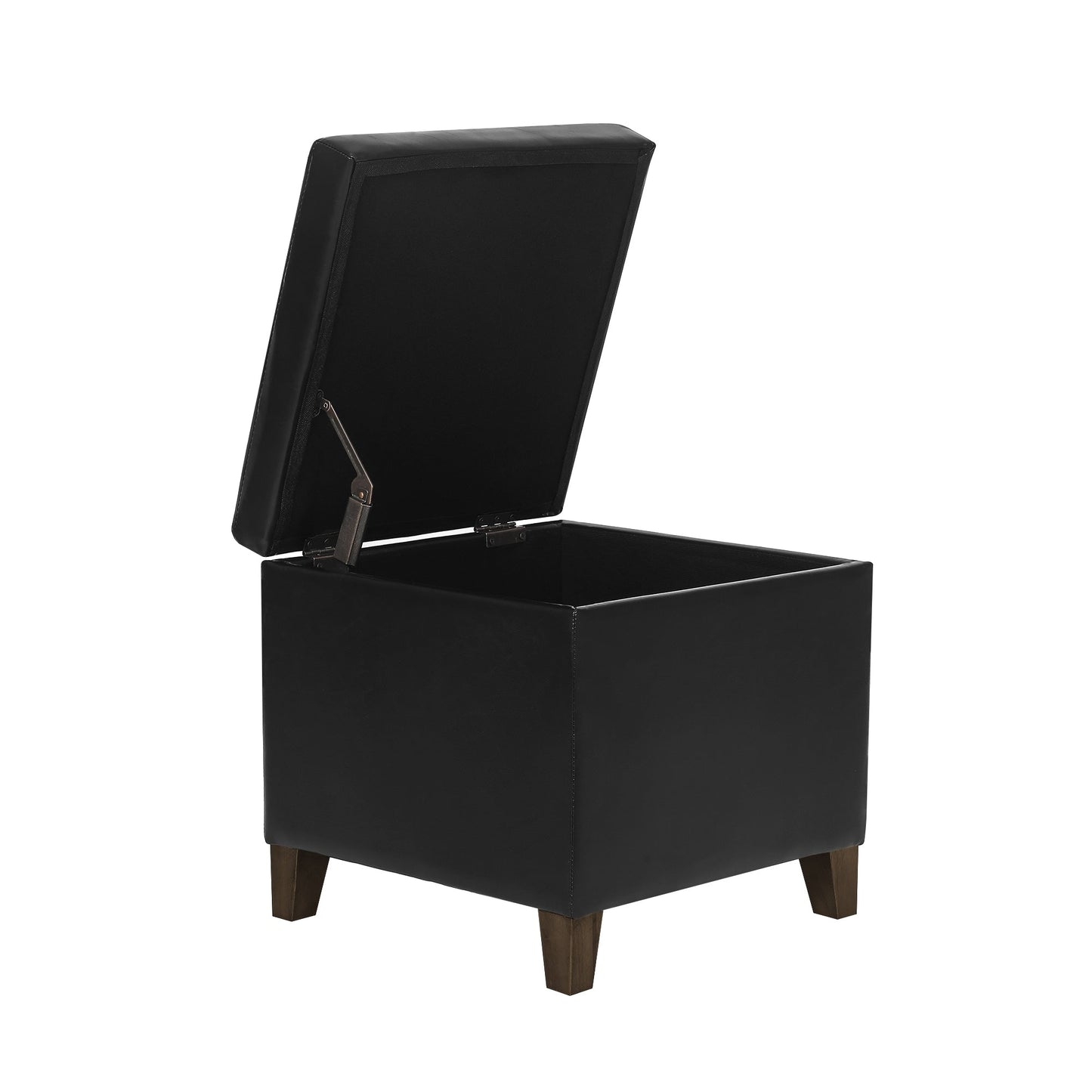 Adeco Bonded Leather Square Tufted Cubic Cube Storage Ottomans