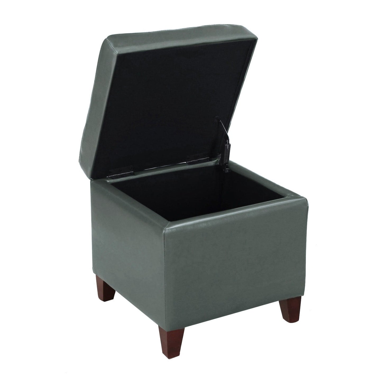 Adeco Bonded Leather Square Tufted Cubic Cube Storage Ottomans