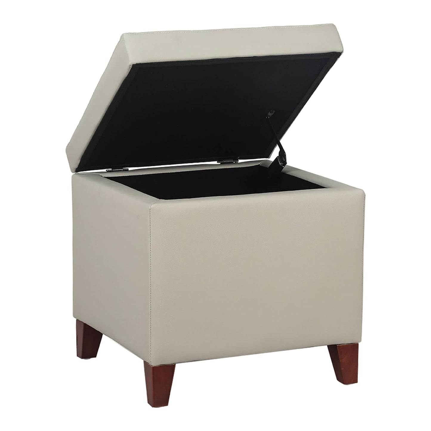 Adeco Bonded Leather Square Tufted Cubic Cube Storage Ottomans