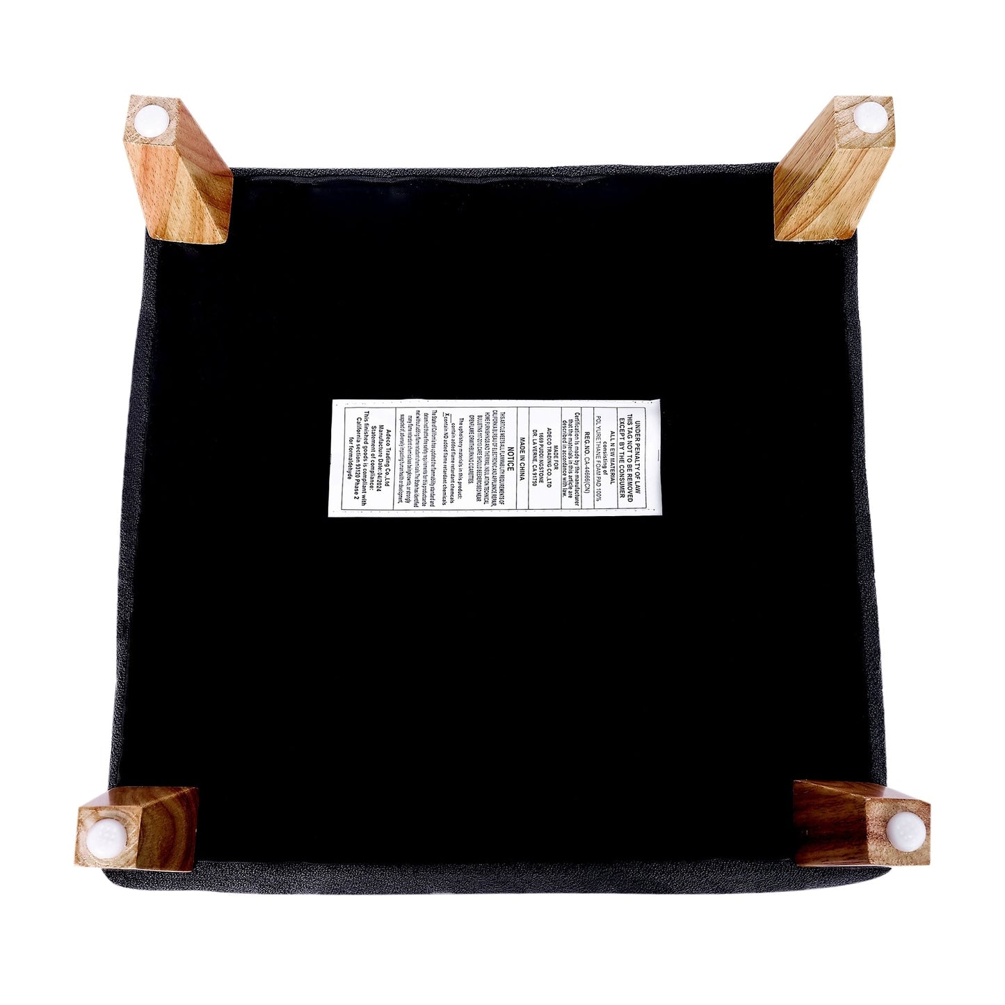 Adeco Bonded Leather Square Tufted Cubic Cube Storage Ottomans