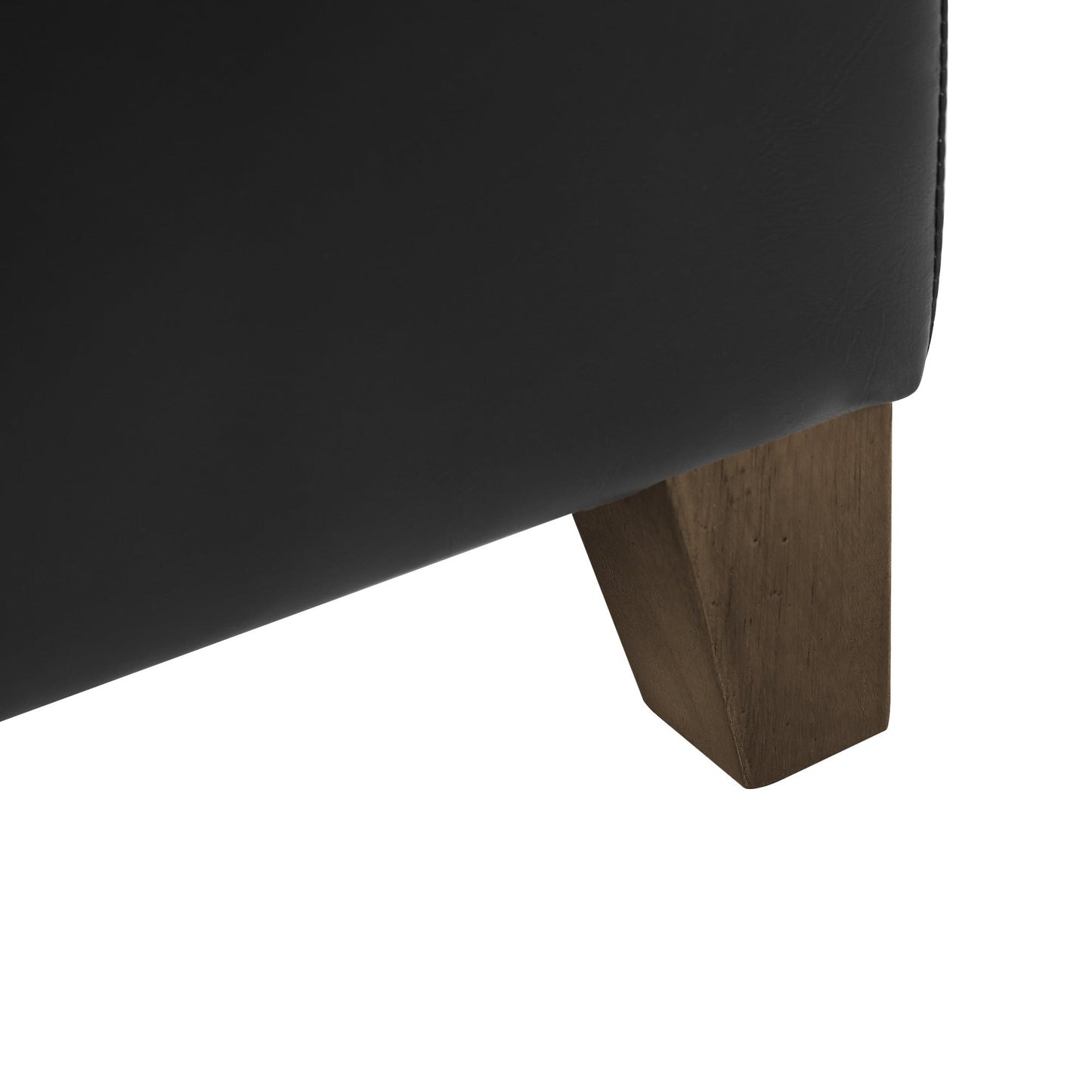 Adeco Bonded Leather Square Tufted Cubic Cube Storage Ottomans