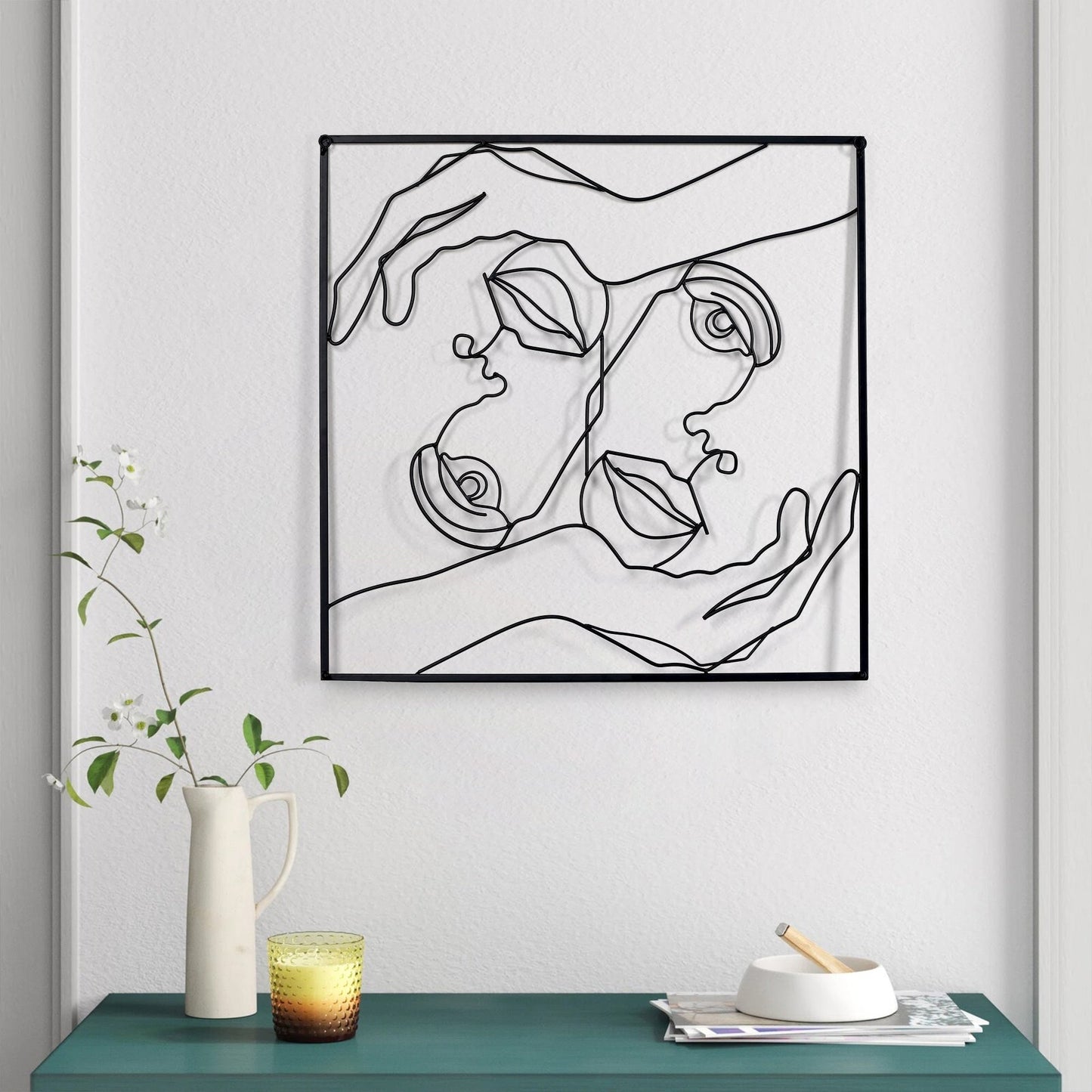 Adeco Metal Square Frame Wall Decor
