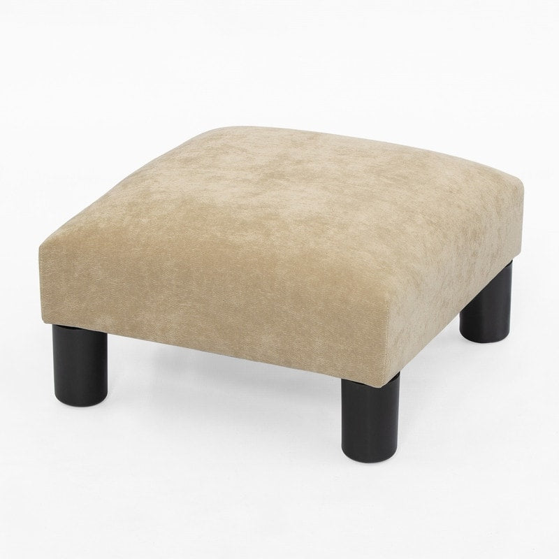 Adeco Ottoman Upholstered Fabric Footrest Pet Steps Dog Stair Stool