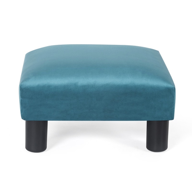 Adeco Small Ottoman Upholstered Footrest- Pet Steps Dog Stairs Stool