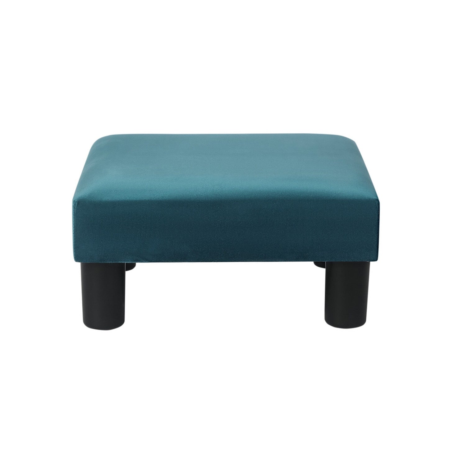 Adeco Small Ottoman Upholstered Footrest- Pet Steps Dog Stairs Stool