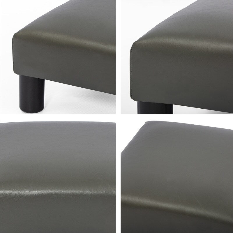 Adeco Small Ottoman Upholstered Footrest Pet Steps Dog Stairs Stool