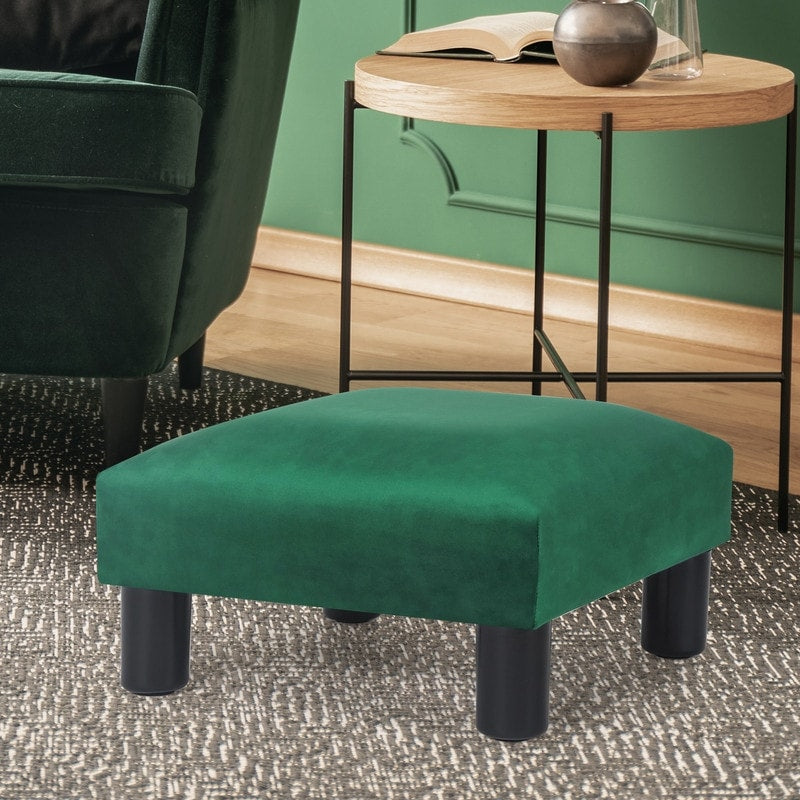 Adeco Small Ottoman Upholstered Footrest Pet Steps Dog Stairs Stool