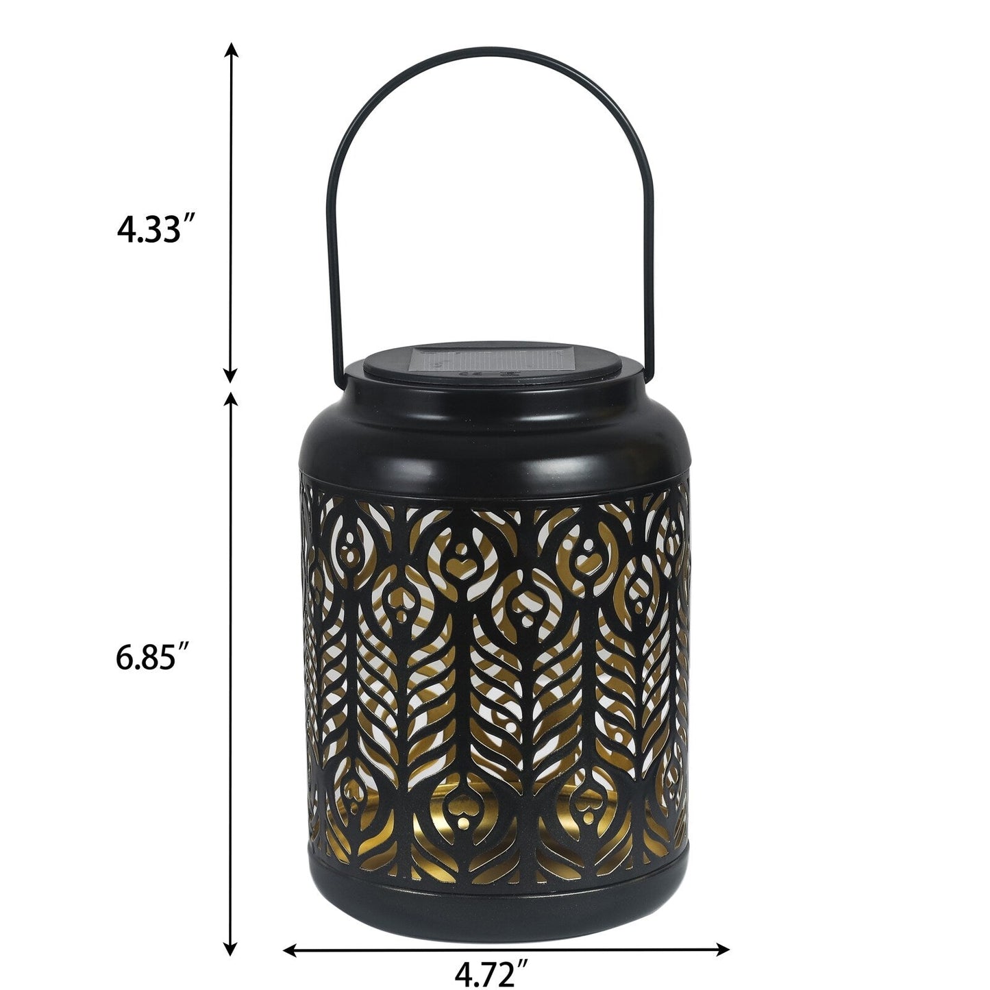 Adeco Solar Outdoor Metal Lanterns with Hanging Handle
