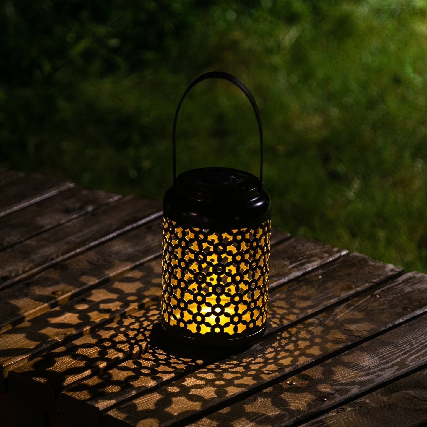 Adeco Solar Outdoor Metal Lanterns with Hanging Handle