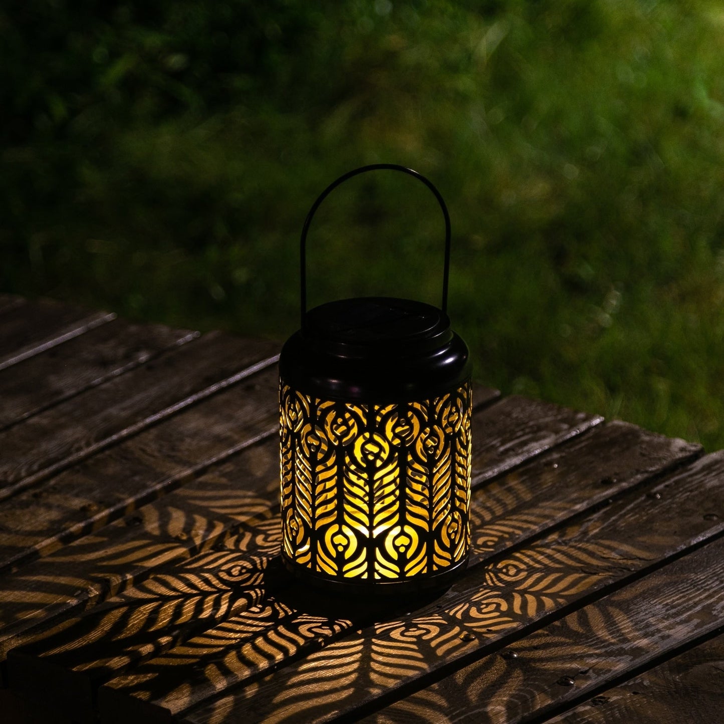 Adeco Solar Outdoor Metal Lanterns with Hanging Handle