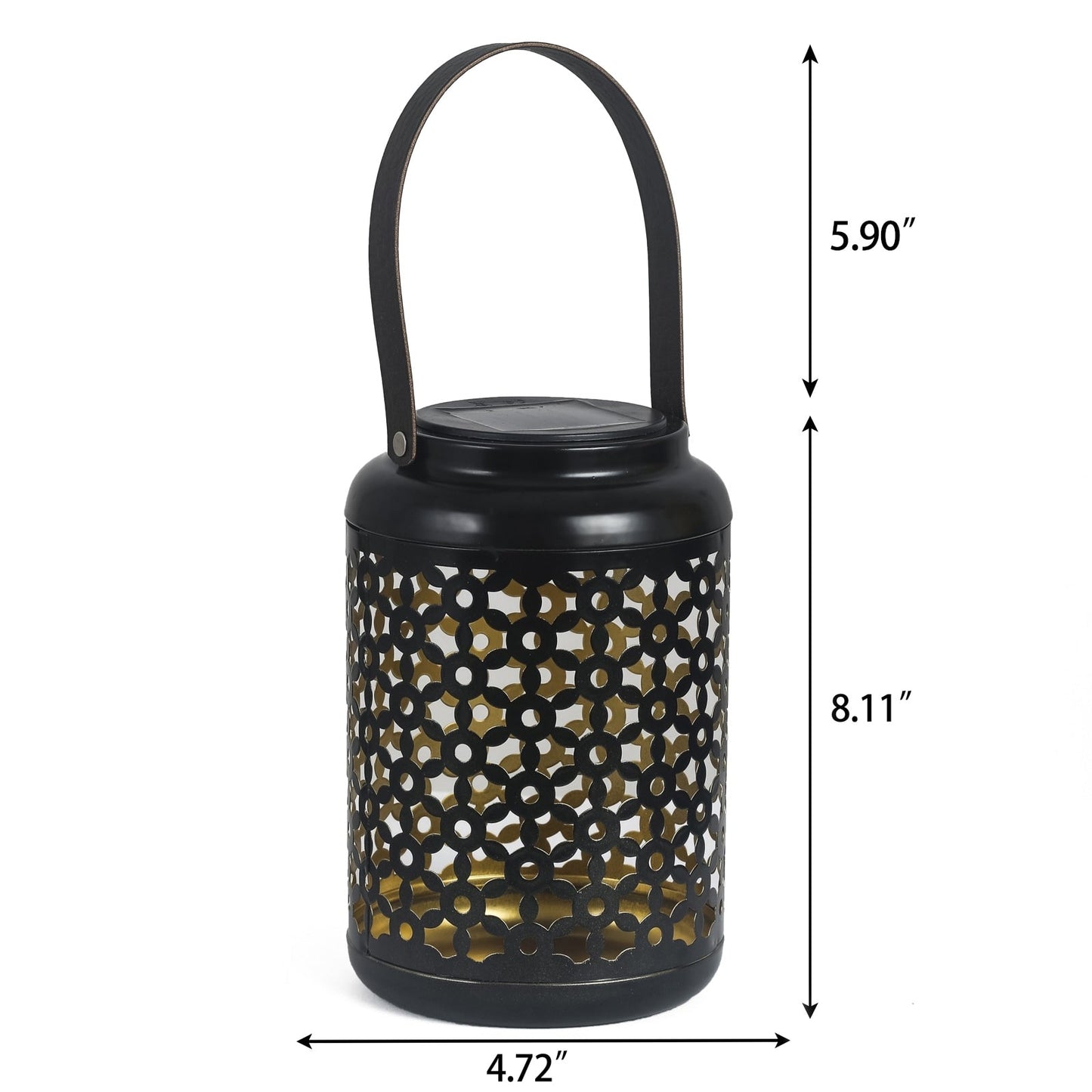 Adeco Solar Outdoor Metal Lanterns with Hanging Handle