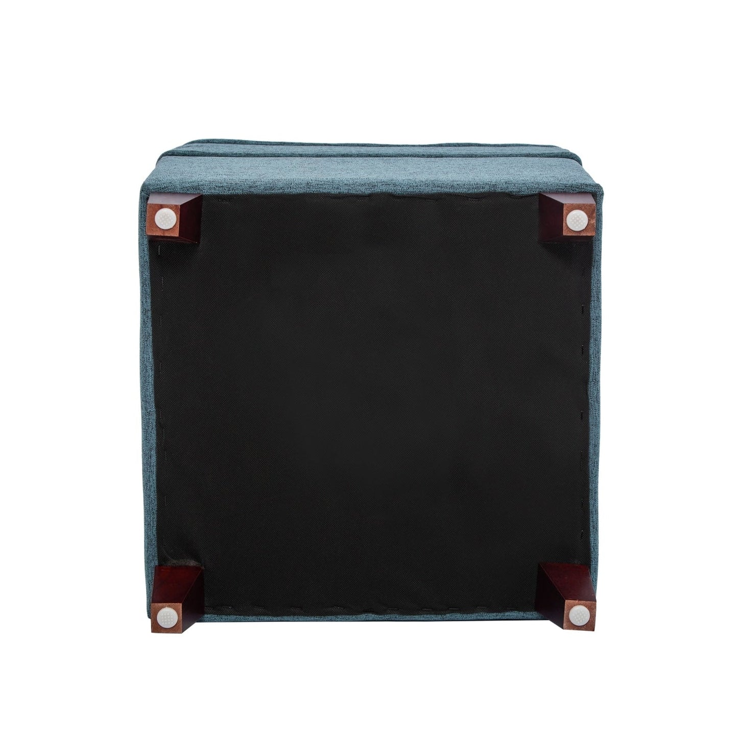 Adeco Square Storage Ottoman 17 inch Footstool