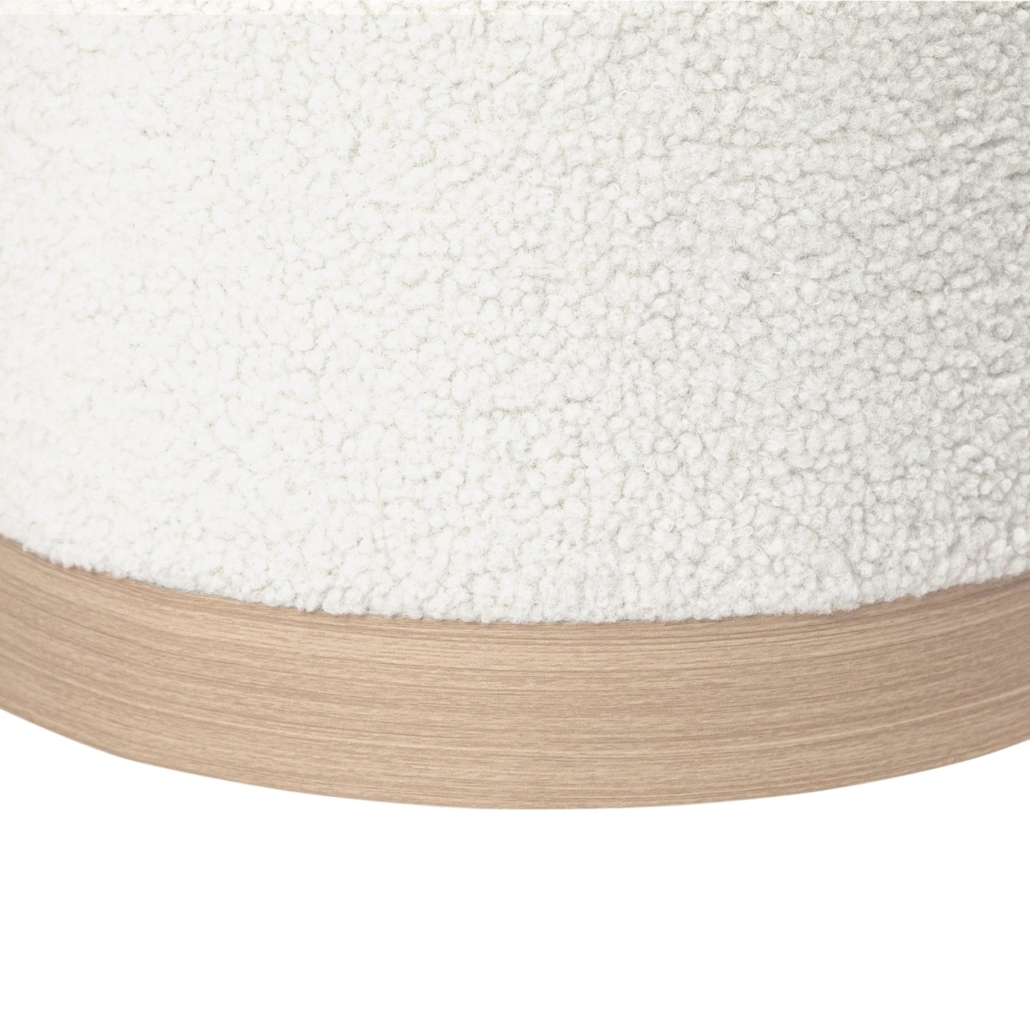 Adeco Velvet Round Storage Stool Gold Plating Base Storage Ottoman