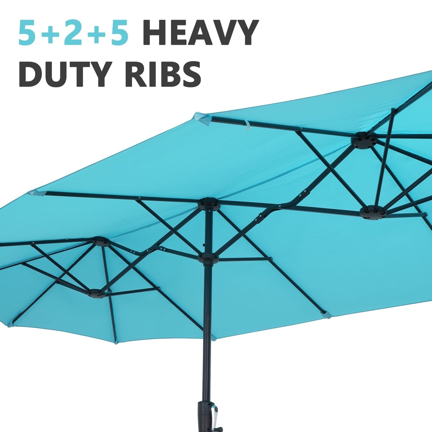 Ainfox 13Ft Large Outdoor Patio Umbrella with Crank With Base