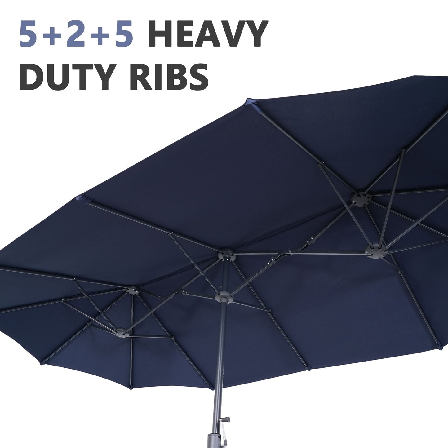 Ainfox 13Ft Large Outdoor Patio Umbrella with Crank With Base