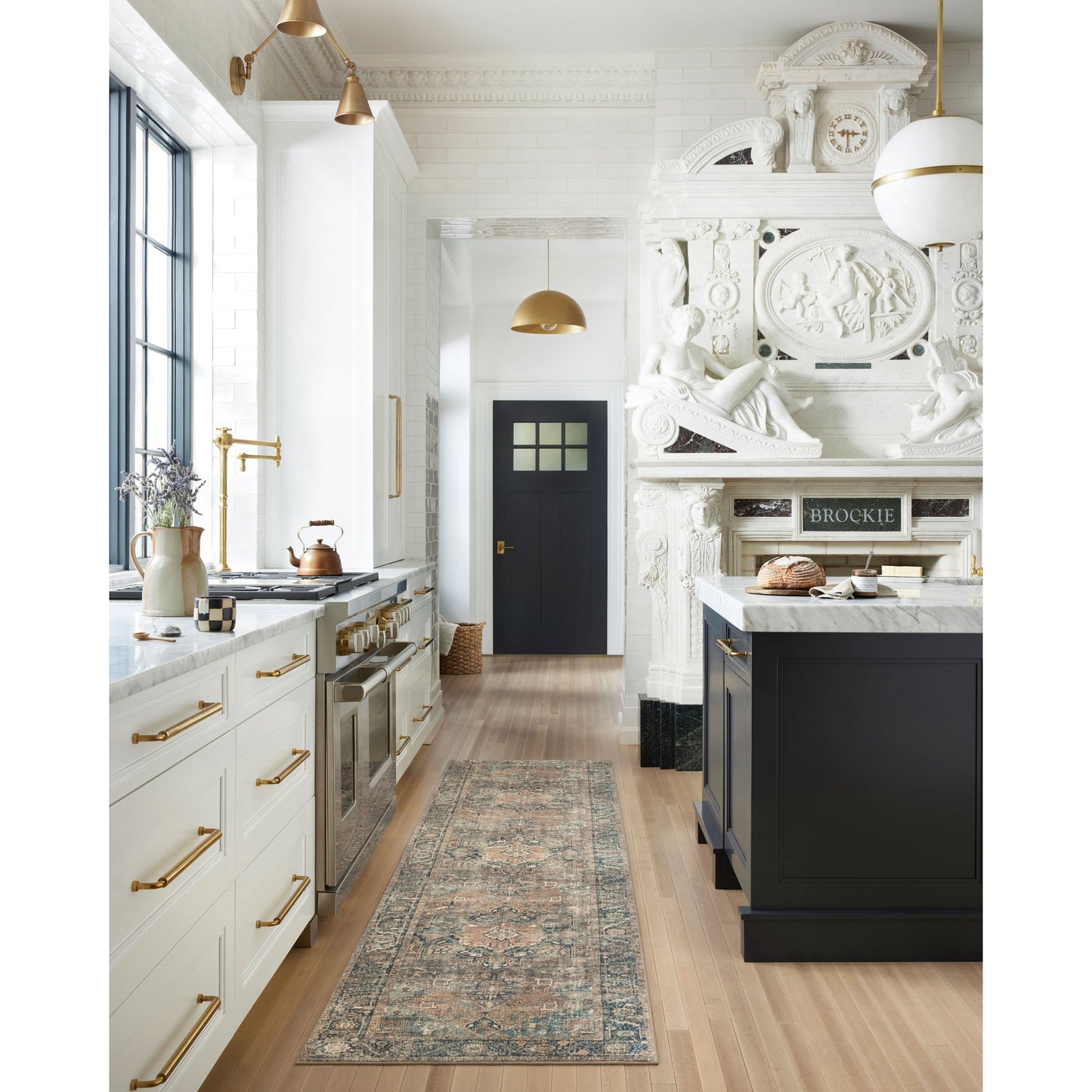 Alexander Home Sara Boho Terracotta Medallion Ultra Plush Area Rug