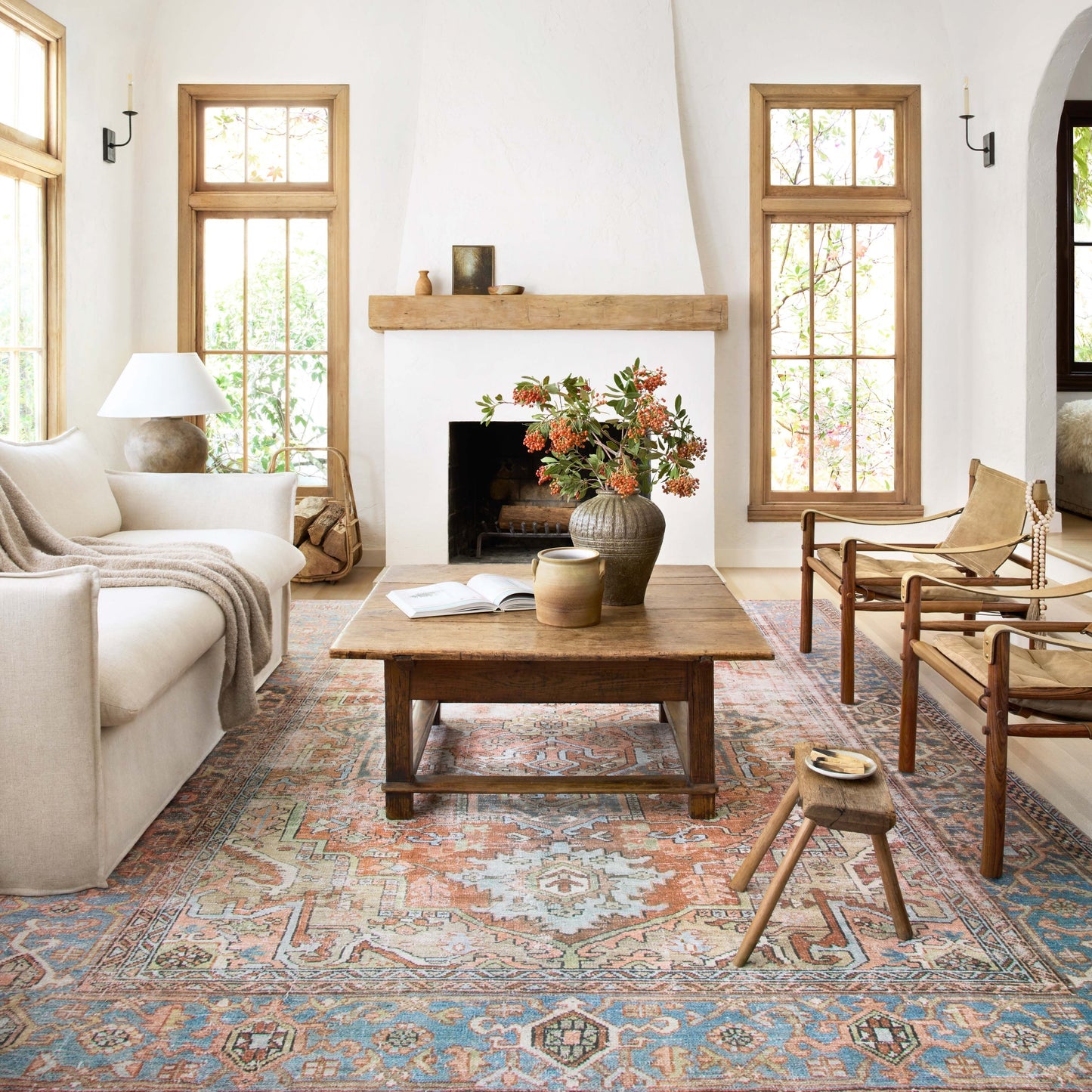 Alexander Home Tremezzina Printed Distressed Geometric Area Rug