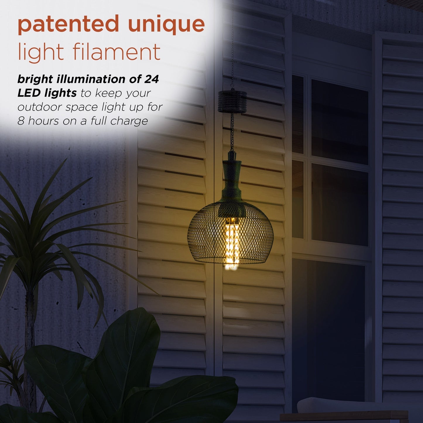 Alpine Corporation 10 Tall Hanging Solar Powered Outdoor Mesh Lantern with LED Lights, Black