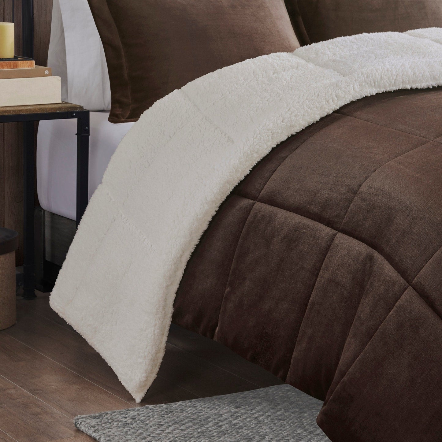 Woolrich Alton Plush to Sherpa Down Alternative Comforter Set