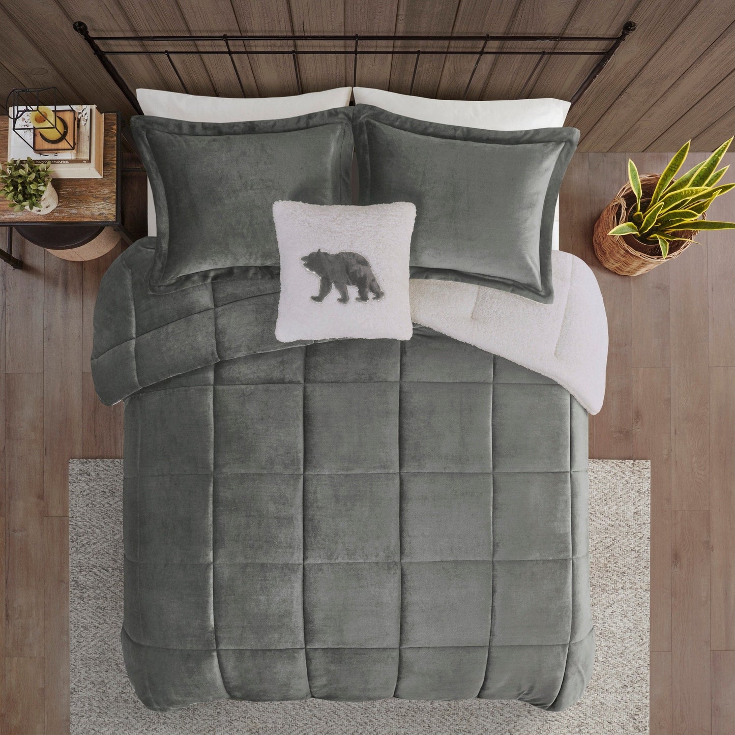 Woolrich Alton Plush to Sherpa Down Alternative Comforter Set