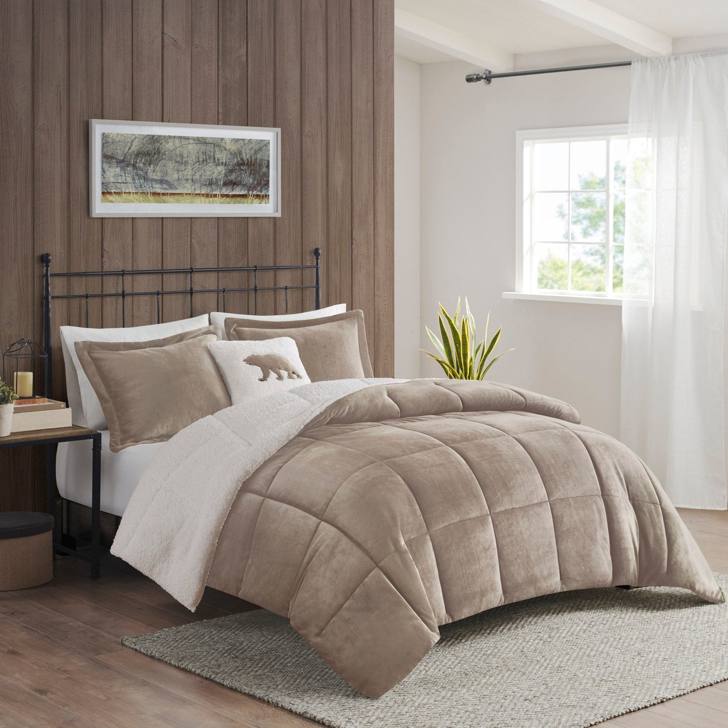 Woolrich Alton Plush to Sherpa Down Alternative Comforter Set