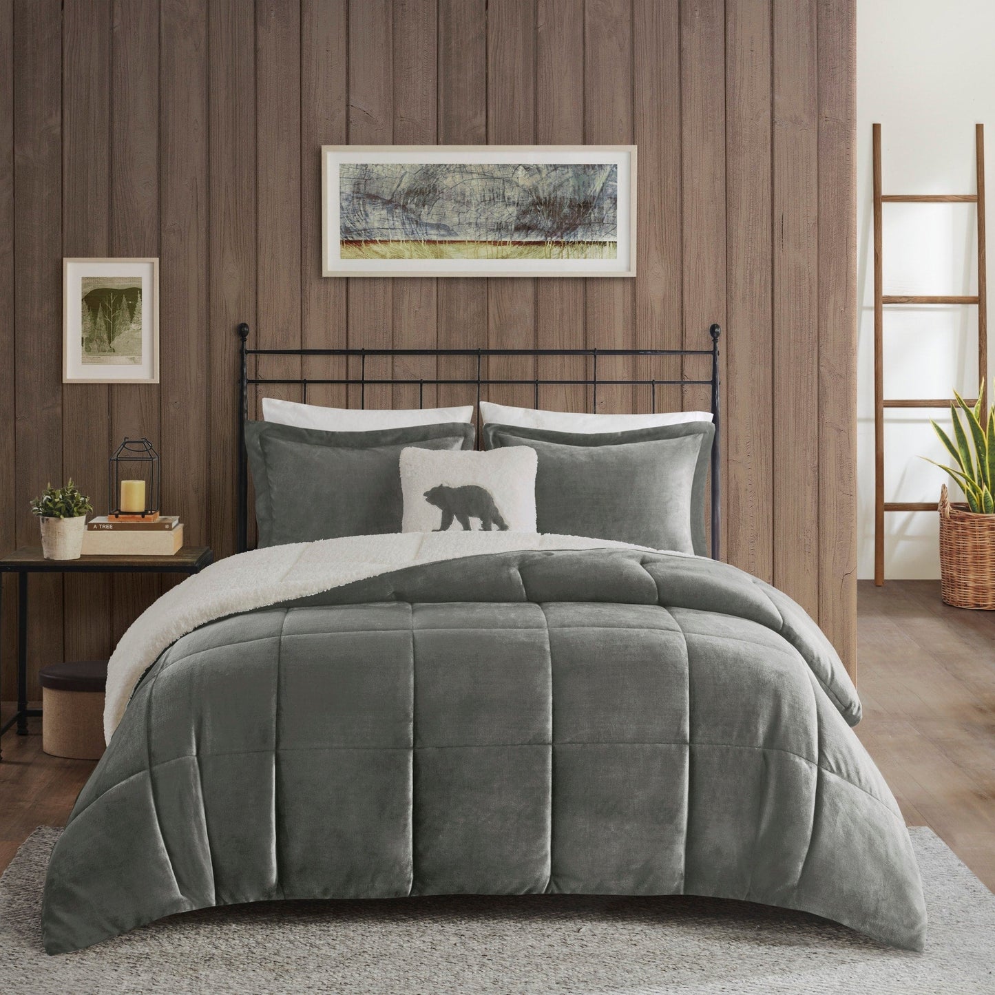 Woolrich Alton Plush to Sherpa Down Alternative Comforter Set
