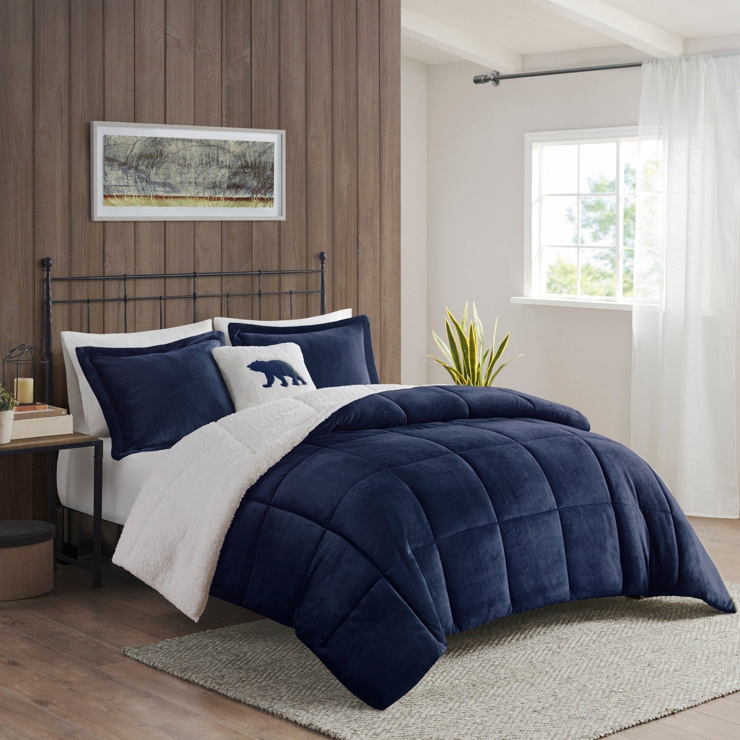 Woolrich Alton Plush to Sherpa Down Alternative Comforter Set