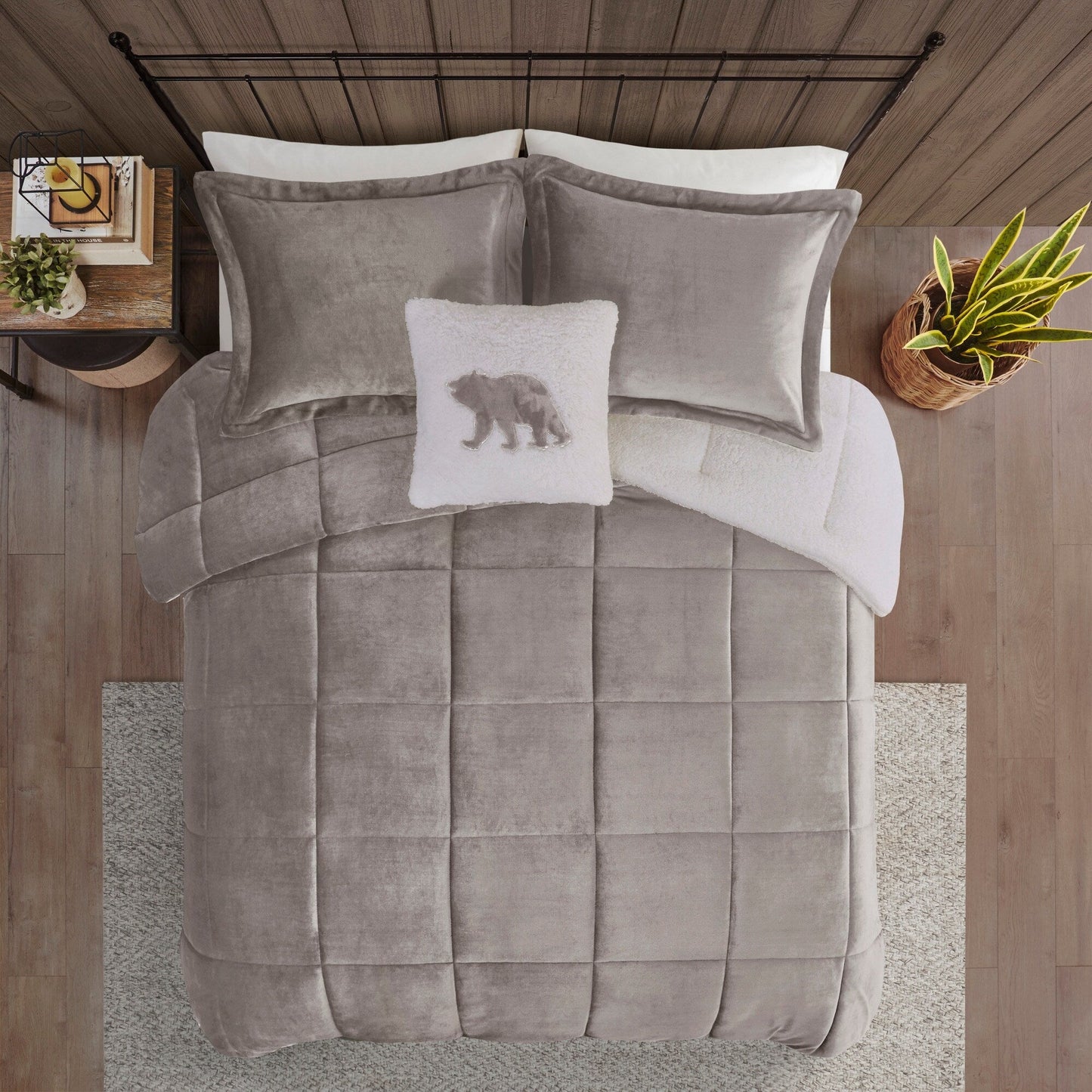 Woolrich Alton Plush to Sherpa Down Alternative Comforter Set