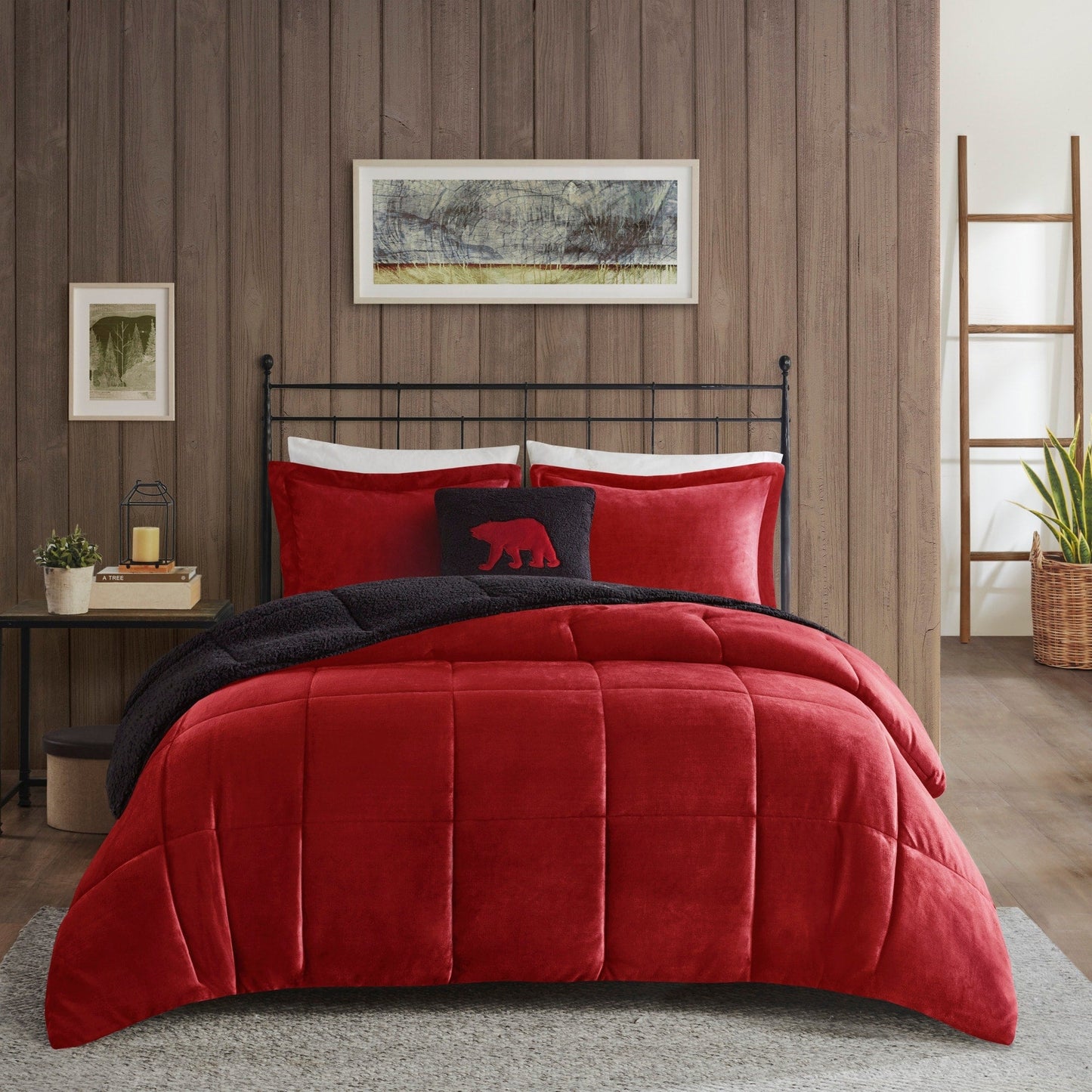 Woolrich Alton Plush to Sherpa Down Alternative Comforter Set