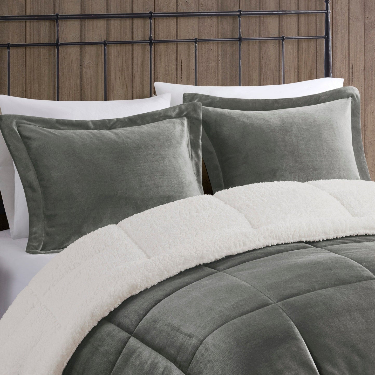 Woolrich Alton Plush to Sherpa Down Alternative Comforter Set