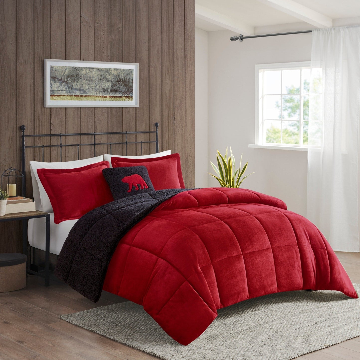 Woolrich Alton Plush to Sherpa Down Alternative Comforter Set