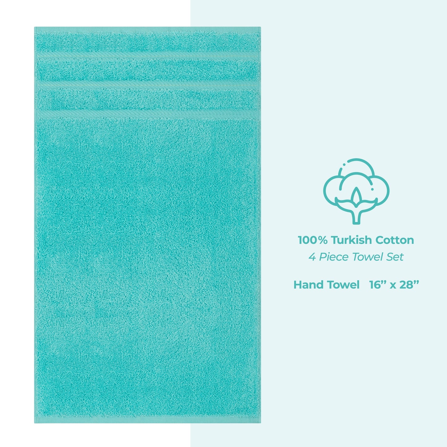 American Soft Linen 4-Piece Turkish Hand Towel Set