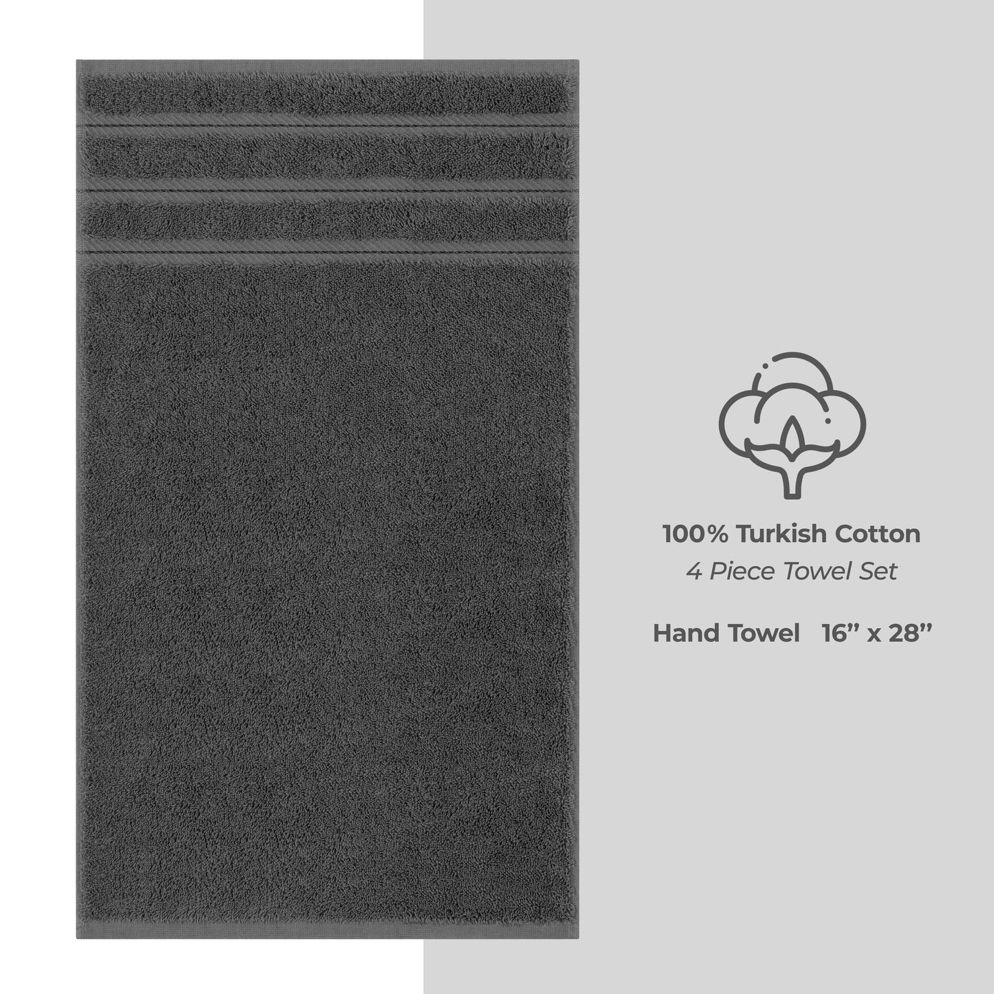 American Soft Linen 4-Piece Turkish Hand Towel Set