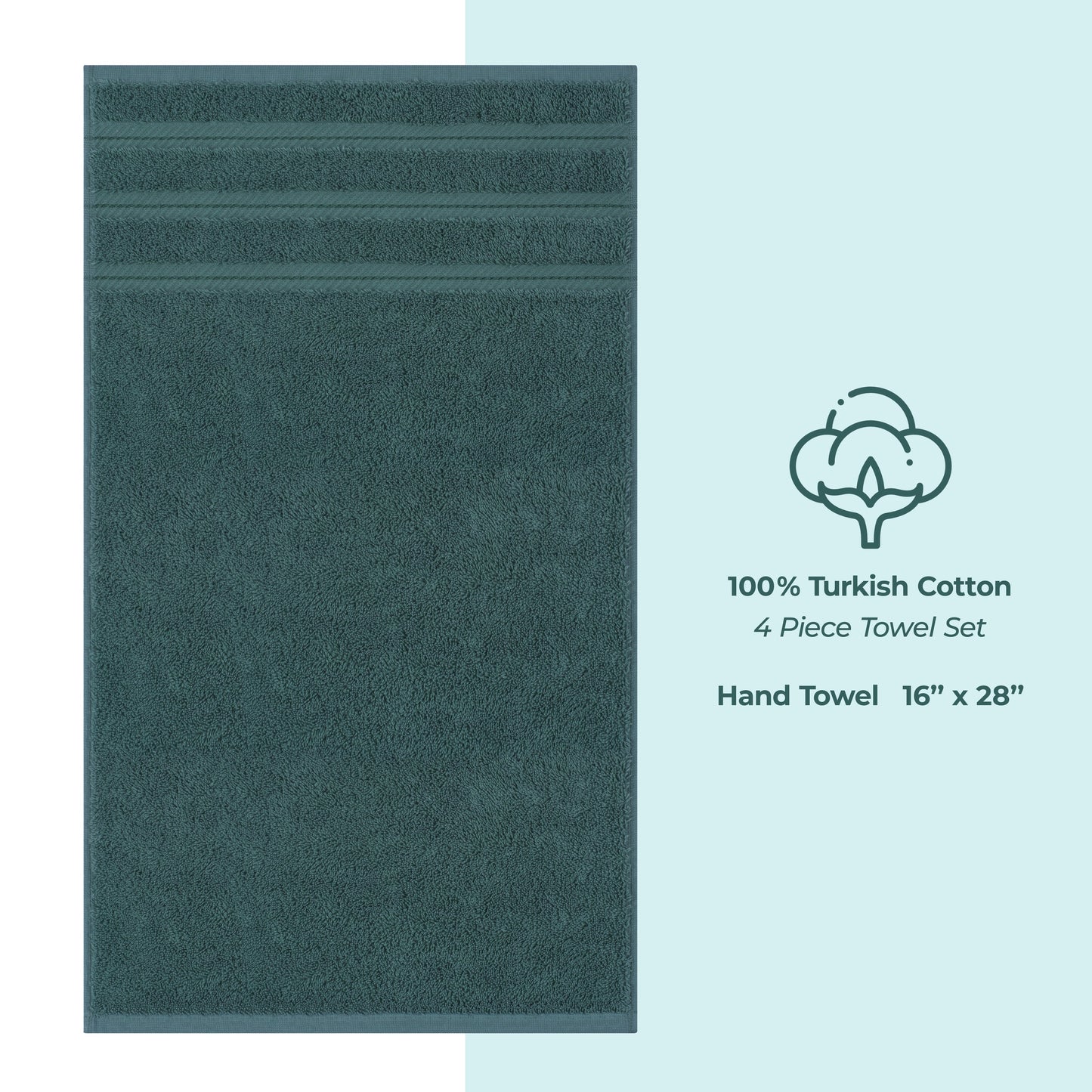 American Soft Linen 4-Piece Turkish Hand Towel Set