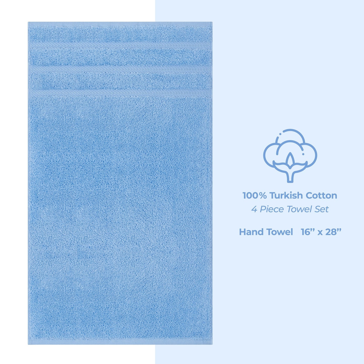 American Soft Linen 4-Piece Turkish Hand Towel Set